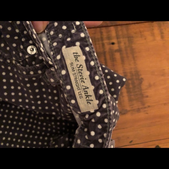 Lightly worn Ag brand polka dot corduroy pants - Picture 2 of 3